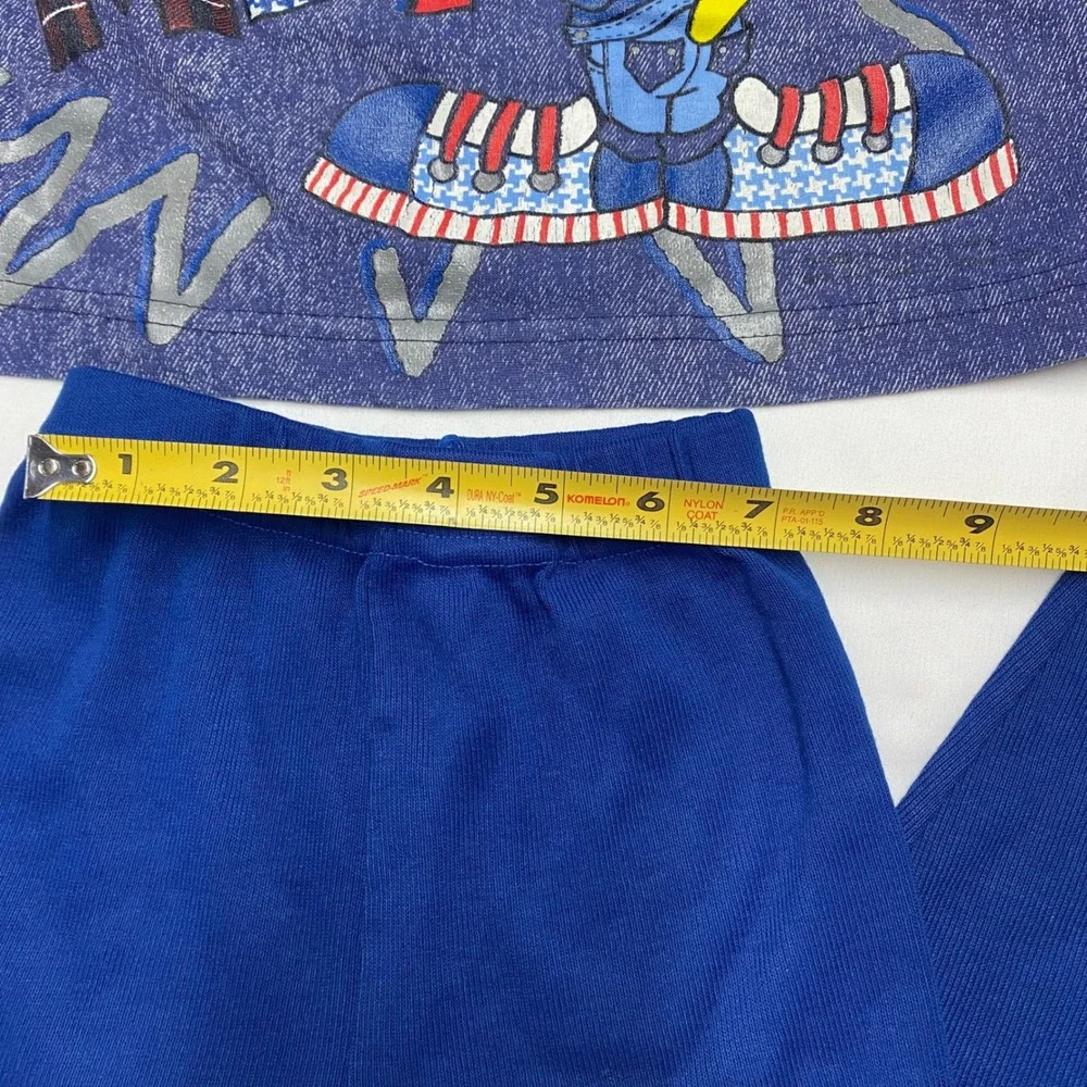 Vintage 1996 Looney Tunes Tweety Bird Who Me Pajama Set Blue Kids 4T USA Made